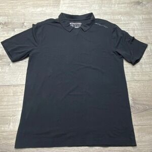 Municipal Shirt Polo Men  M Black Organic Cotton Modal Stretch Sport Utility